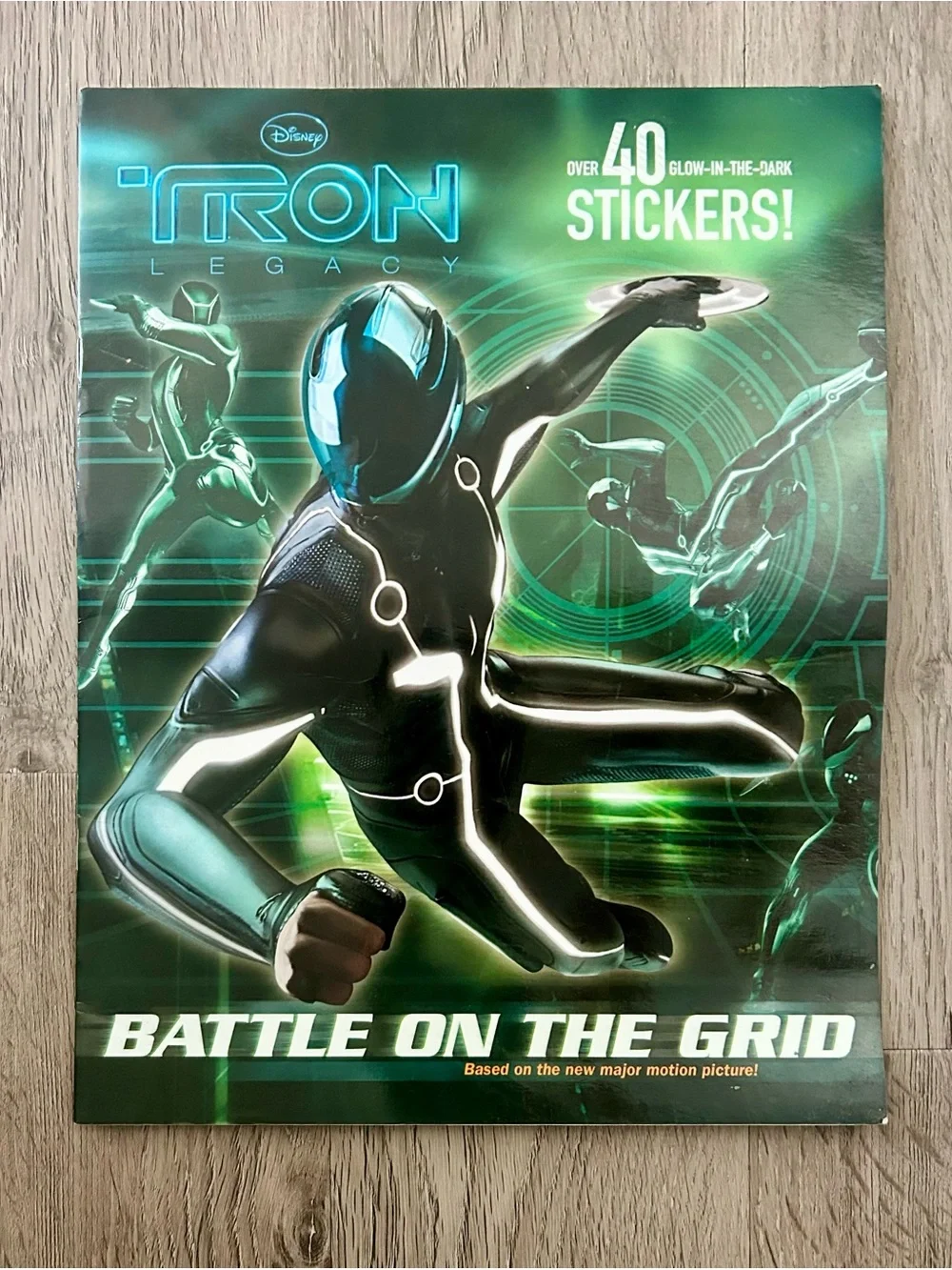 Disney TRON Legacy Battle on the Grid Sticker Book Glow in the Dark 40+ Stickers
